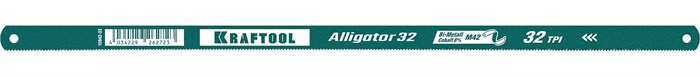 KRAFTOOL Alligator-32, 32 TPI, 300 мм, биметаллическое гибкое полотно по металлу (15942-32) 00038739059