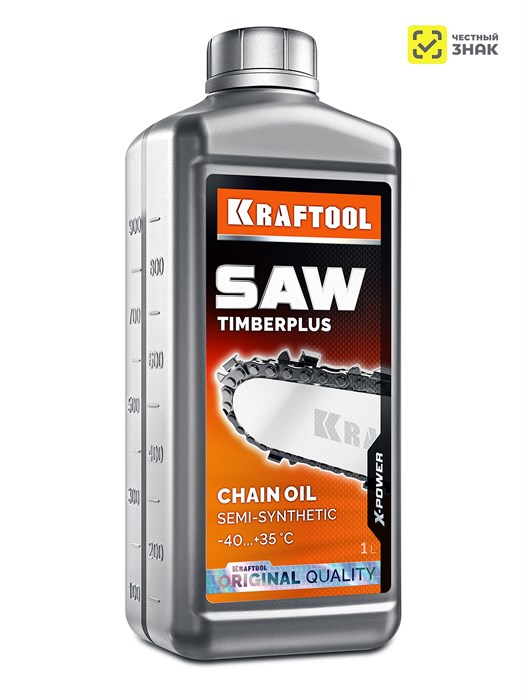 KRAFTOOL TimberPlus, 1 л, цепное полусинтетическое масло для бензо и электропил (41521-1) 00043062472
