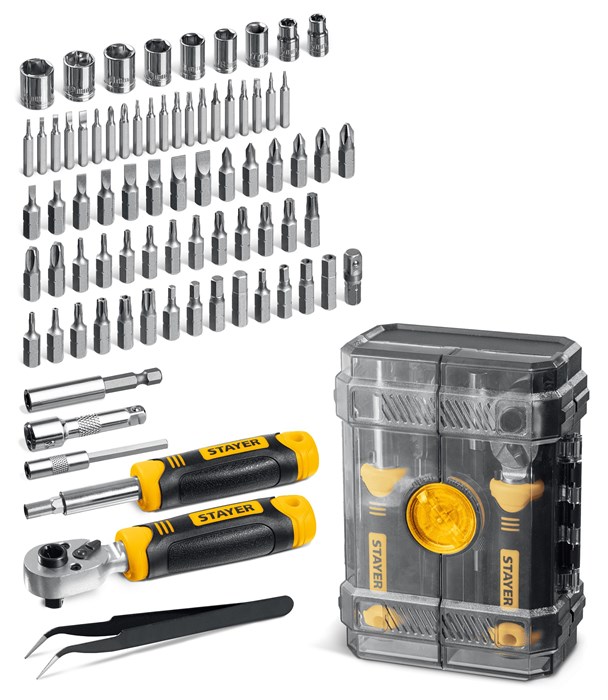 STAYER Compact-78 78 предм., универсальный набор инструмента (25085) 00045153306