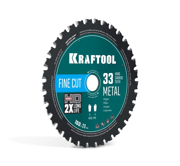 KRAFTOOL Metal Cut 160 х 20 мм, 33Т, диск пильный по металлу и стали (36954-160-20-33) 00045261859