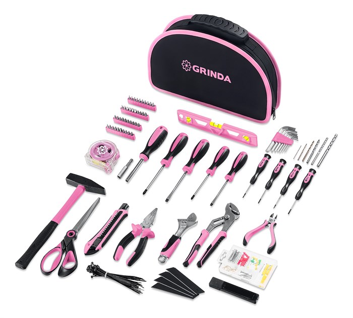 GRINDA Pink Tools 165 предм, универсальный набор инструмента (22109) 00065230855