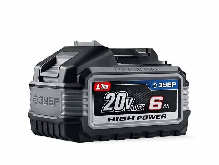ЗУБР High Power, 20 В, 6.0 А·ч, аккумулятор LMS, ПРОФЕССИОНАЛ (BP-H-20-6) 00065815929