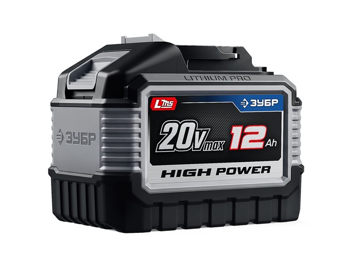 ЗУБР High Power, 20 В, 12.0 А·ч, аккумулятор LMS, ПРОФЕССИОНАЛ (BP-H-20-12) 00065815933