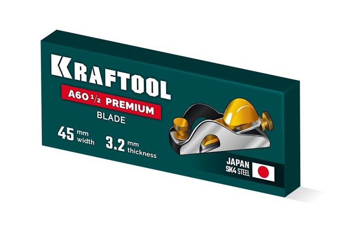 KRAFTOOL A60 1/2 Premium Rabbet 45 мм, лезвие для рубанка арт.18529 (18529-S) 00069154641