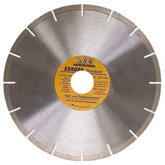 Диск алмазный, отрезной сегментный, 180 х 22.2 мм, сухая резка, EUROPA Standard Sparta 20042