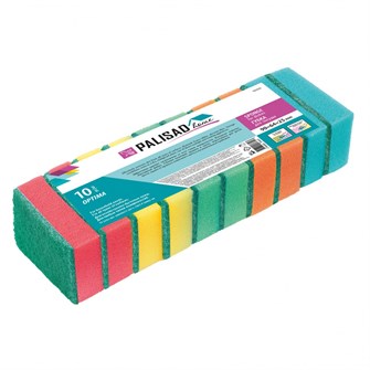 Губки для посуды Optima, 90 x 64 x 25 мм, 10 шт., Home Palisad 24090