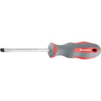Отвертка Profi, SL8 х 175 мм, SVСM, двухкомпонентная рукоятка Matrix 27937