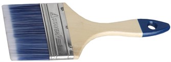 STAYER AQUA, 100 мм, 4″, искусственная щетина, деревянная ручка, для воднодисперсионных и акриловых ЛКМ, плоская кисть (01032-100) 00011010