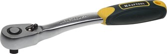 KRAFTOOL 3/8″, 72 зубца, изогнутая трещотка для торцовых головок, Pro (27795-3/8) 00021486