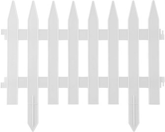 GRINDA Классика, 28 х 300 см, белый, 7 секций, декоративный забор (422201-W) 00026065