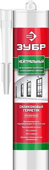 ЗУБР 280 мл, прозрачный, нейтральный силиконовый герметик (41237-2) 0007142818
