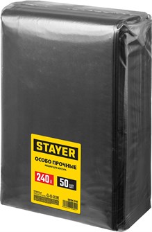 {{productViewItem.photos[photoViewList.activeNavIndex].Alt || productViewItem.photos[photoViewList.activeNavIndex].Description || 'STAYER HEAVY DUTY, 240 л, 50 шт, черные, особопрочные, строительные мусорные мешки (39154-240)'}}