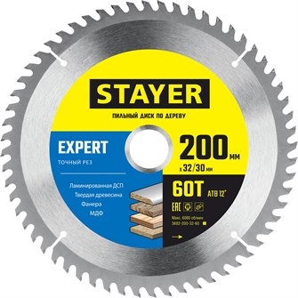 {{productViewItem.photos[photoViewList.activeNavIndex].Alt || productViewItem.photos[photoViewList.activeNavIndex].Description || 'STAYER Expert, 200 x 32/30 мм, 60Т, точный рез, пильный диск по дереву (3682-200-32-60)'}}