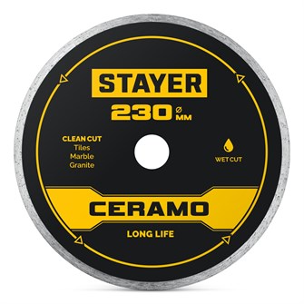 {{productViewItem.photos[photoViewList.activeNavIndex].Alt || productViewItem.photos[photoViewList.activeNavIndex].Description || 'STAYER CERAMO 230 мм (22.2/25.4 х 5 х 2.2 мм), сплошной алмазный диск (3664-230)'}}