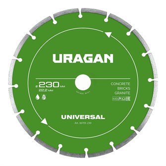 {{productViewItem.photos[photoViewList.activeNavIndex].Alt || productViewItem.photos[photoViewList.activeNavIndex].Description || 'URAGAN UNIVERSAL 230 мм, диск алмазный отрезной сегментный (36705-230)'}}