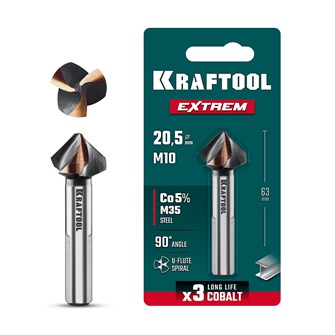 {{productViewItem.photos[photoViewList.activeNavIndex].Alt || productViewItem.photos[photoViewList.activeNavIndex].Description || 'KRAFTOOL EXTREM, d 20.5х10х63 мм, Z3, 90°, сталь M35, U-образная спираль, зенковка (29734-10)'}}