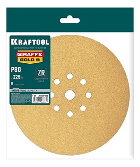 {{productViewItem.photos[photoViewList.activeNavIndex].Alt || productViewItem.photos[photoViewList.activeNavIndex].Description || 'KRAFTOOL Giraffe GOLD-9 225 мм, Р80, шлифовальный круг на липучке, 9 отв. (35651-080)'}}