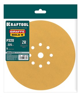 {{productViewItem.photos[photoViewList.activeNavIndex].Alt || productViewItem.photos[photoViewList.activeNavIndex].Description || 'KRAFTOOL Giraffe GOLD-9 225 мм, Р320, шлифовальный круг на липучке, 9 отв. (35651-320)'}}