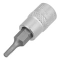 Головка с битой вставкой T10, квадрат 1/4, CrV Stels 14665