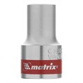 Головка торцевая, 10 мм, шестигранная, CrV, под квадрат 1/2, хромированная Matrix 14684