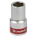 Головка торцевая, 12 мм, шестигранная, CrV, под квадрат 1/2, хромированная Matrix 14686