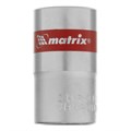 Головка торцевая, 16 мм, шестигранная, CrV, под квадрат 1/2, хромированная Matrix 14690