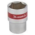 Головка торцевая, 21 мм, шестигранная, CrV, под квадрат 1/2, хромированная Matrix 14695