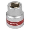 Головка торцевая, 22 мм, шестигранная, CrV, под квадрат 1/2, хромированная Matrix 14696