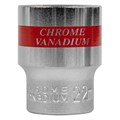 Головка торцевая, 22 мм, шестигранная, CrV, под квадрат 1/2, хромированная Matrix 14696