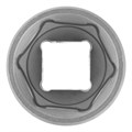 Головка торцевая, 23 мм, шестигранная, CrV, под квадрат 1/2, хромированная Matrix 14697