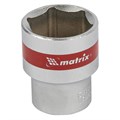 Головка торцевая, 24 мм, шестигранная, CrV, под квадрат 1/2, хромированная Matrix 14698