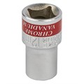Головка торцевая, 12 мм, двенадцатигранная, CrV, под квадрат 1/2, хромированная Matrix 14705