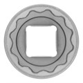 Головка торцевая, 24 мм, двенадцатигранная, CrV, под квадрат 1/2, хромированная Matrix 14722