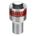 Головка торцевая, 9 мм, двенадцатигранная, CrV, под квадрат 1/2, хромированная Matrix 14731