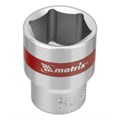 Набор торцевых головок 1/2", 6 гранные, CrV, 10-22мм, 10 штук Matrix 14732