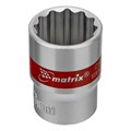 Набор торцевых головок, 1/4", 12 гранные, CrV, 4-13мм, 10 штук Matrix 14736
