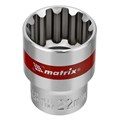 Набор универсальных торцевых головок 1/2", Spline, CrV, 10-22мм, 10 штук Matrix 14738