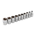 Набор торцевых головок, 1/4, шестигранные, CrV, 10 шт, 4-13 мм Stels 14746