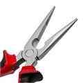 Длинногубцы прямые Nickel, 180 мм, никелированные, двухкомпонентные рукоятки Matrix 14870