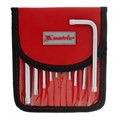 Набор ключей имбусовых Torx -Torx Tamper: 9 шт, T10-T50, CrV, коротких, с сатиновым покрытием, чехол Matrix 14995