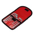 Набор ключей имбусовых Torx -Torx Tamper: 9 шт, T10-T50, CrV, коротких, с сатиновым покрытием, чехол Matrix 14995