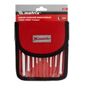 Набор ключей имбусовых Torx -Torx Tamper: 9 шт, T10-T50, CrV, коротких, с сатиновым покрытием, чехол Matrix 14995