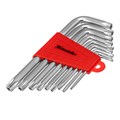 Набор ключей имбусовых Torx , 9 шт, T10-T50, CrV, коротких, с сатинированным покрытием Matrix 14999
