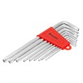 Набор ключей имбусовых Torx , 9 шт, T10-T50, CrV, удлиненных, с сатиновым покрытием Matrix 15000