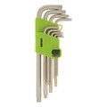 Набор ключей имбусовых Tamper-Torx , 9 шт: ТТ10-ТТ50.45x, закаленные, удлиненные, никель Сибртех 15004