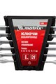 Набор ключей комбинированных, 8-17 мм, 6 шт, CrV, матовый хром Matrix 15106