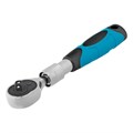 Ключ-трещотка телескопический 1/4", 150-200 мм, CrV, 72 зуба, с быстрым сбросом, хром Gross 15350