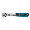 Ключ-трещотка телескопический 1/4", 150-200 мм, CrV, 72 зуба, с быстрым сбросом, хром Gross 15350