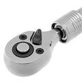 Ключ-трещотка телескопический 1/4", 150-200 мм, CrV, 72 зуба, с быстрым сбросом, хром Gross 15350