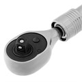 Ключ-трещотка телескопический 1/4", 150-200 мм, CrV, 72 зуба, с быстрым сбросом, хром Gross 15350